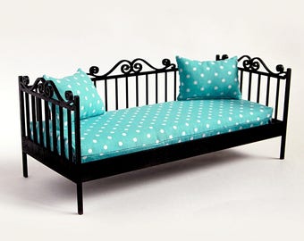 Doll daybed #2. Scale 1/6 YoSD (bjd, barbie, monster high, momoko, blythe, obitsu, azone, unoa, FR, pullip, volks, fashion doll furniture)
