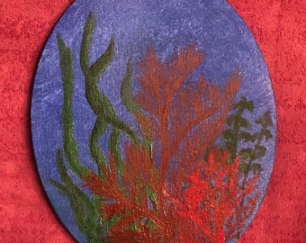 Acrylic Painting of an Under Sea Garden
