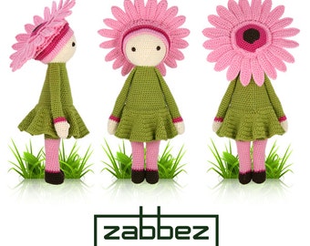 Crochet pattern amigurumi doll "Gerbera Gemma" PDF