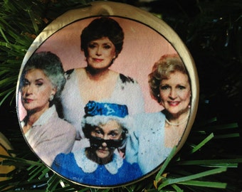 Set of Five Golden Girl Ornaments