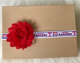 Texas Rangers Headband, Baseball Headband, Headband, Rangers Headband, Baseball, Baby Headband, Newborn Headband, Baby Girl Headband, Baby