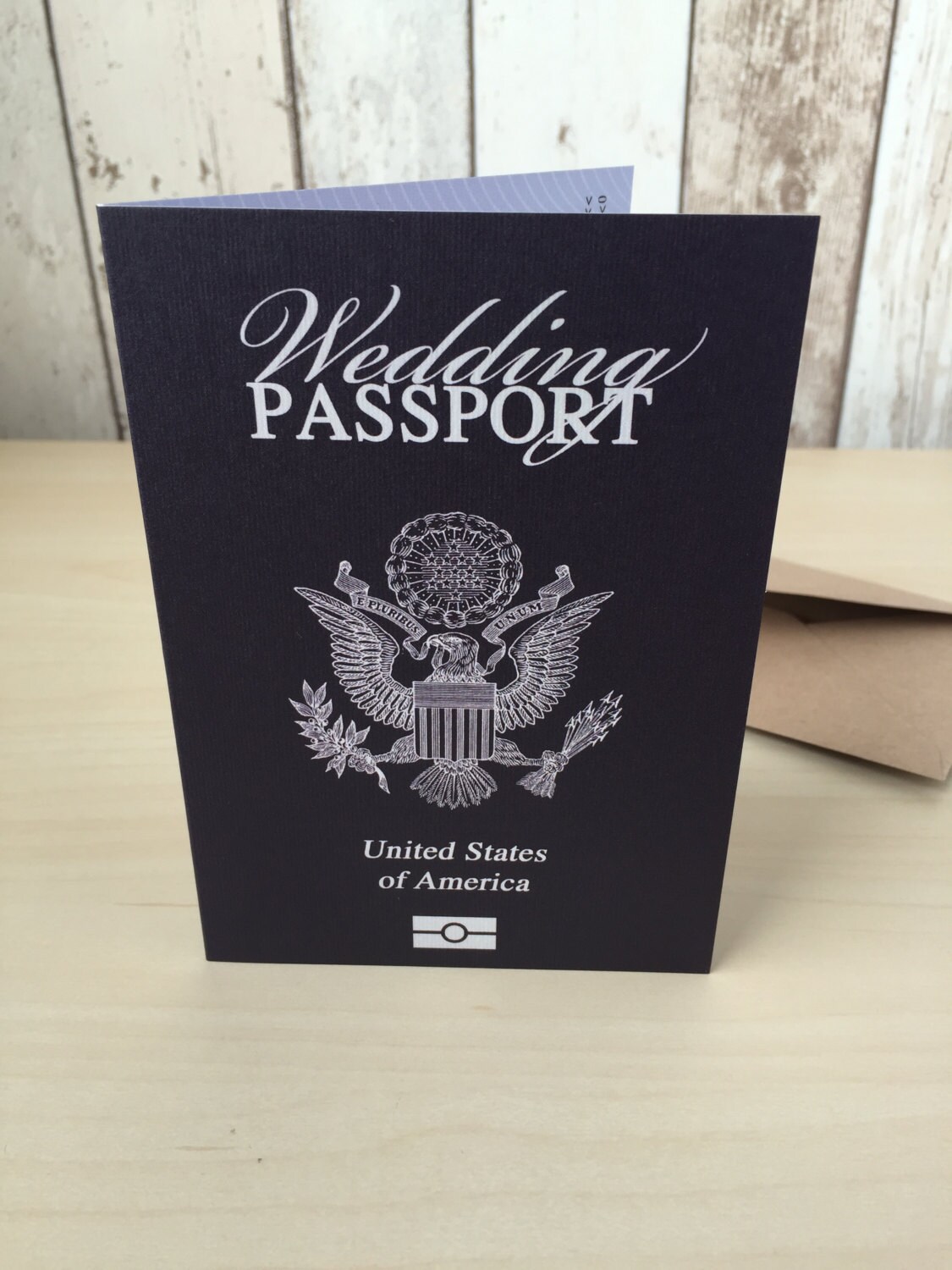 Personalised Passport Wedding Invitations USA United States of
