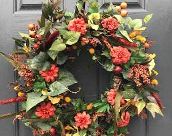 Fall Wreaths, Fall Door Wreath, Fall Door Decor, Fall Decorating, Thanksgiving Wreaths, Autumn Decor, Front Door Wreaths, Wreaths for Fall