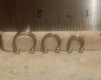 16g 6mm 8mm 10mm Circular Barbell. Horseshoe. High Quality. Sold Single