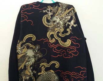 Sukajan Japon Double Dragon Sweatshirt de Space Opera