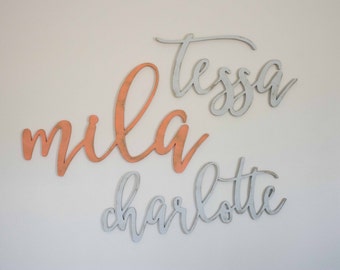 Wooden Name Sign, Above the Crib, Nursery Wall Decor Art, Wood Letters