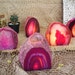 Pink Agate Candle Holder - Crystal Decor- Metaphysical - Chakra Crystals (CHS3-02)