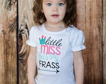 Little Miss Sassa frass Embroidered tee
