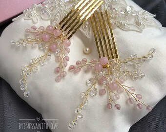 Bridal headpiece, Boho wedding accessories, Bridesmaid gift, Bridal hair comb, wedding headpiece, Wedding hair piece, Crystal headpiece