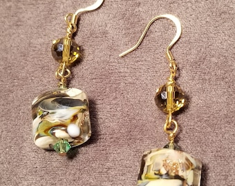 Earth Tone Lampwork Earrings