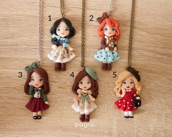 Necklace with doll. Made to order