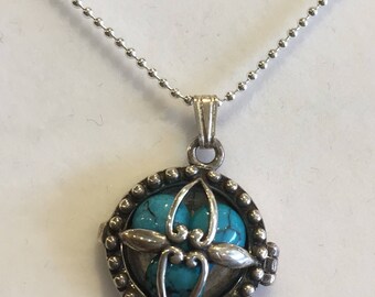 Sterling silver and turquoise pendant
