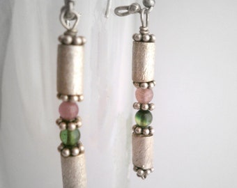 Sterling Silver Earrings Tourmaline