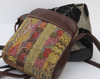 SMALL SHOULDER BAGS Tapestry and Leather Pick One by Elizabeth Z Mow