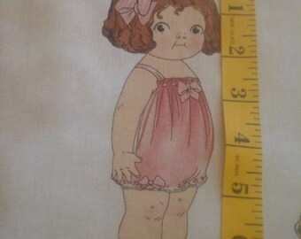 Windham Fabrics Paper Dolls (12) 7 Inch Dolls and 18x44 Inches of Outfits