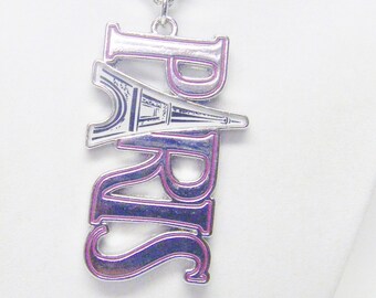 Silver Plated “PARIS” Pendant Necklace
