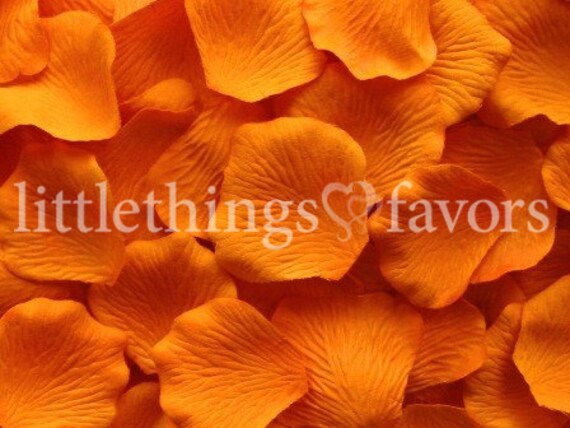 orange rose petals silk rose petals fake rose petals diy