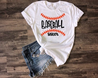 Baseball sister tee | Etsy