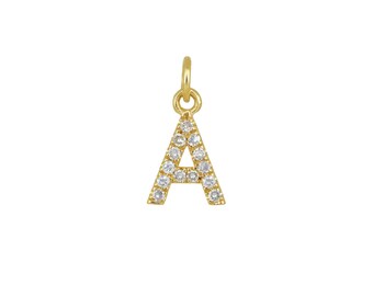 14k Yellow Gold initial Charms E14YC230