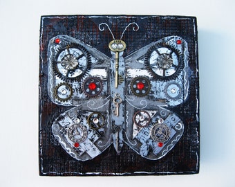 Mixed Media Steampunk Butterfly