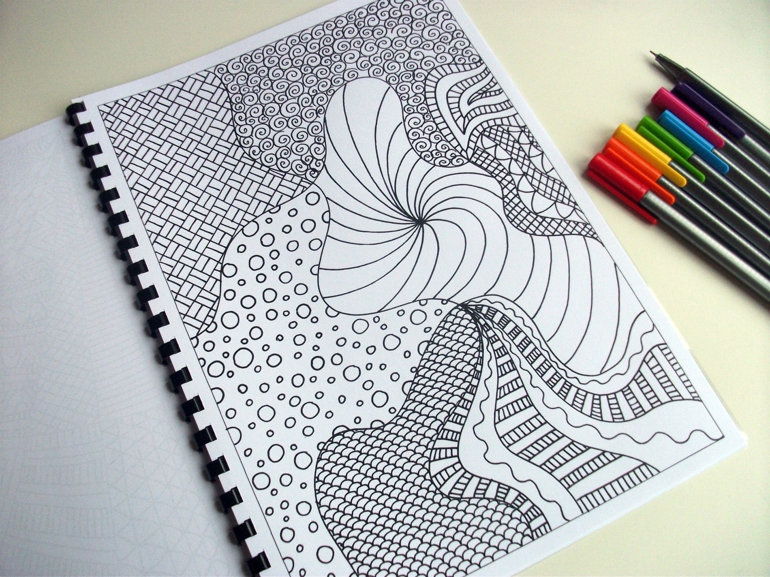 printable coloring page zentangle inspired coloring pattern