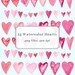 Valentine Watercolor Heart Clip Art, Blog Design Resource PNG
