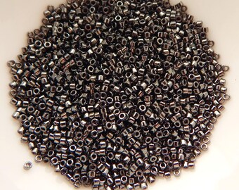 11/o Delica Beads Gunmetal 5g Miyuki Cylinder DB001 DB0001