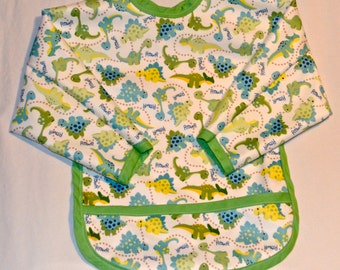 Long Sleeve Bib - Dinosaurs