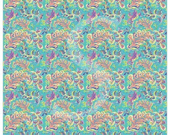 12" x 12" Oracal Patterned Vinyl - Toucan Swirl Teal by Sparkle Berry