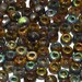 Czech ETCHED Round Seed Beads 6/0 Crystal Magic Copper 5 or 10 grams