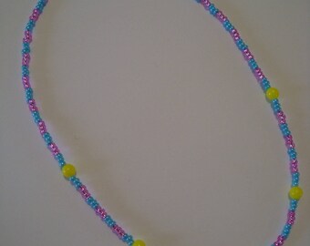Child necklace pink and blue