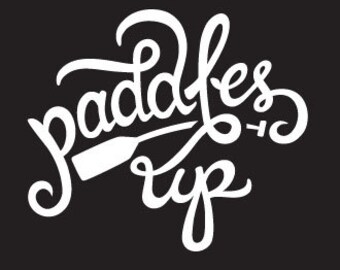 Paddles Up Decal White