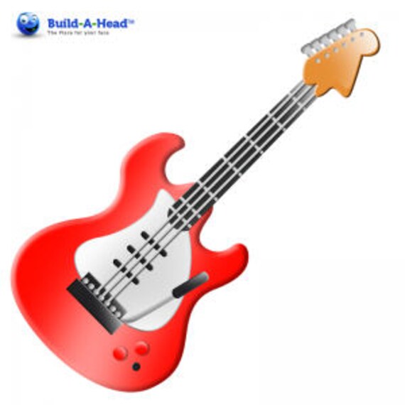 12 Inch Electric Guitar Emoji Cutouts on a stick Make Your Own