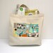 Cocktails Canvas Tote Bag Mid Century Modern Art Large Cotton Heavy Duty