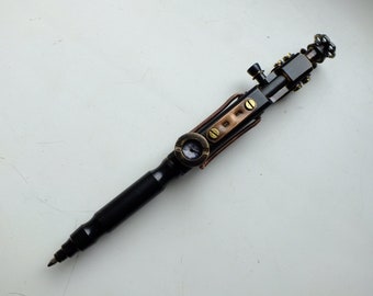 Steampunk Ballpoint pen, steampunk a bolt-action pen