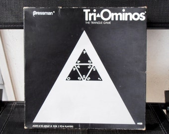 Tri-Ominos The Triangle game - 1968 by Pressman - Tile Game - Triangle Pieces - Multiplayer - COMPLETE