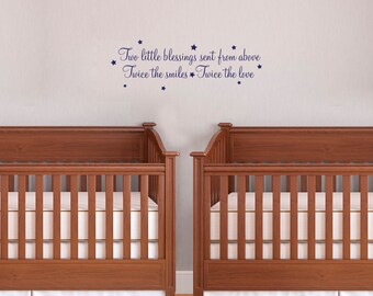 Nursery Vinyl Wall Art For Twins