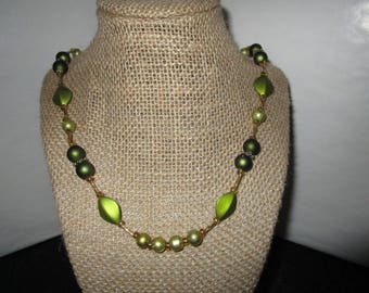 Assorted green Beaded Necklace
