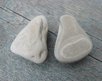 GREY Rustic Beach Stone Cabinet Knobs NATURAL Beach Stone Cabinet Knobs