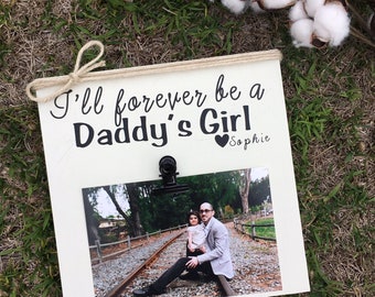 Daddys girl frame, Dad picture frame from daughter, photo frame for dad, fathers day gift from daughter picture frame, photo clip frame