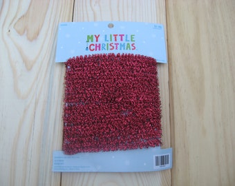 My little Christmas Mini Red Tinsel Garland