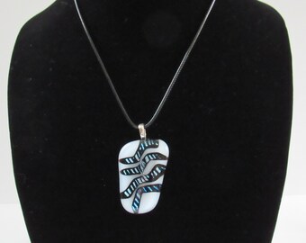 Sale; Dichroic Pendant; Dichroic Necklace; Dichroic Jewelry; Fused Glass Pendant; Fused Glass Necklace; Fused Glass Jewelry/PDZ812