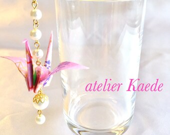 Japanese hair jewelry "Japanese crane, Kanzashi"