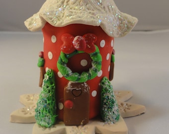Miniature Polymer Clay Christmas House