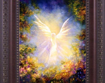 Angel Art Wall decor, Home Decor, Guardian Angel, Angel Painting,