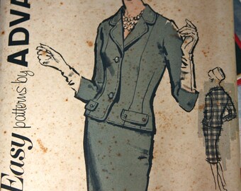 SALE Gorgeous Luncheon Suit Pattern---Advance 2733---Size 16 1/2 Bust 37 UNCUT