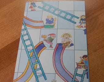 Up Cycled Note Pad Vintage Games Chutes and Ladders