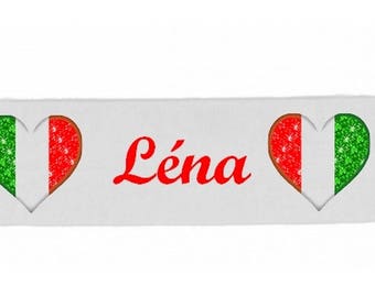 White girl Italy customized with name banner