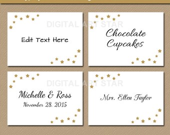 buffet food labels templates