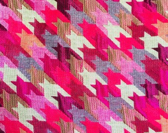 Geometric Pattern Dress Kings of Carnaby with Unique Back Straps and Vibrant Colours